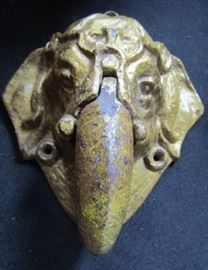 Bronze elephant door knocker