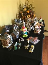 Christmas Village and Willow Figurines