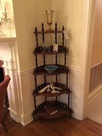 Etagere shelf with spindles