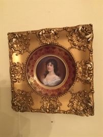 Framed Victorian plates.