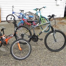 A nice variety of bikes. 