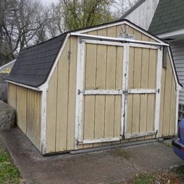 12ft x 10ft wood shed with shingled roof. Solid wood floors and in good condition. You buy it you move it. 