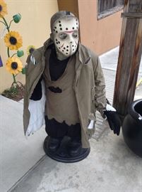Electronic Jason Statue; About 3' Collapsed, About 5' Expanded; Comes with power Cord; Untested; Arms can be Posed; $100