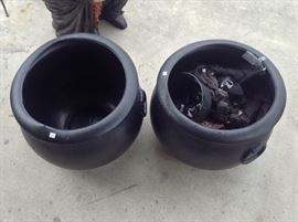 Large Plastic Cauldron; 2 Available, Sold Individually; 21" in Diameter; Perfect for Dry Ice; $8