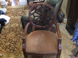 Spider web back occasional chair