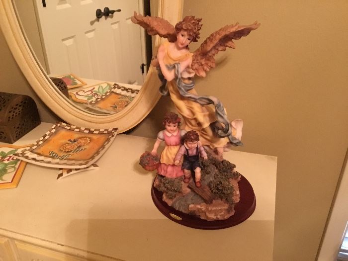 Angel figurine in bedroom