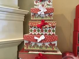 Stack of boxes in various sizes