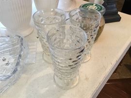Fostoria American set of 3 glasses