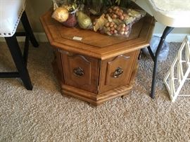 Octogon shaped vintage table.