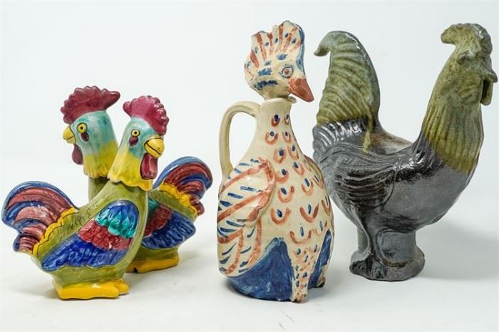 7. Lot of Four 4 Miscellaneous Chicken Figures