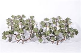 45. Pair Italian Style Tole Wall Lights