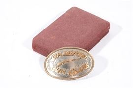 55. German Silver Orienta Gun Club Belt Buckle