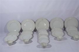 60. Lot of White Porcelain Dinnerware
