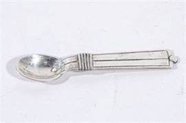 71. Spratling Mexican Arts and Crafts Sterling Small Serving Spoon