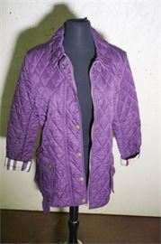 77. Ladys Purple BURBERRY Quilted Jacket