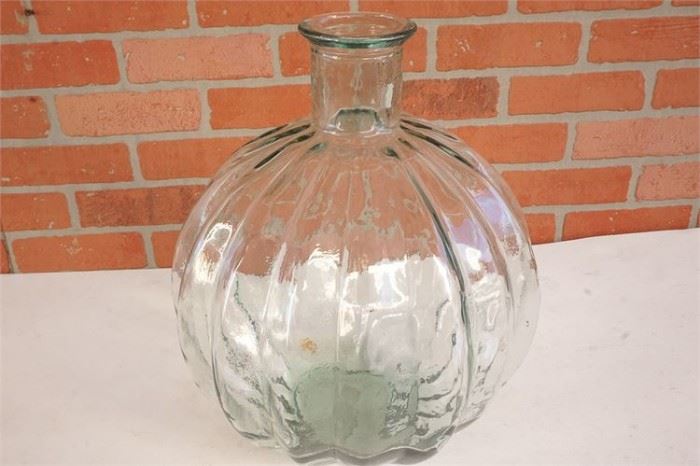 82. Melon Shaped Glass Vase