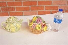 83. Two 2 Novelty Teapots