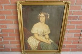 121. Large Victorian Gold Framed Art