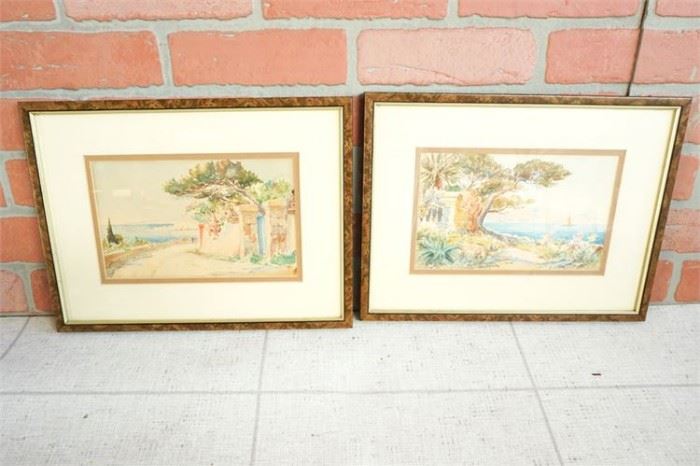 131. Pair of Framed Watercolor Art Pictures