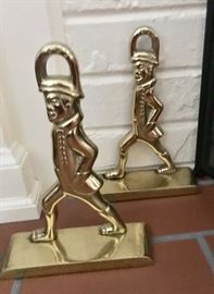 Brass andirons. Good condition. Used.