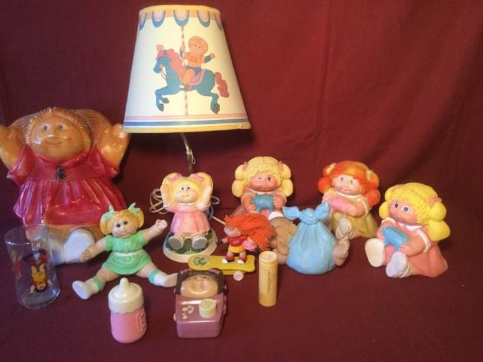 Cabbage Patch Piggy Banks and Lamp