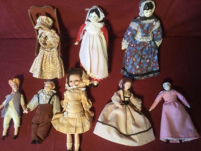 Small Porcelain Dolls and Friend