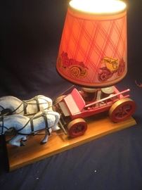 Vintage Horse  Fire Carriage Lamp