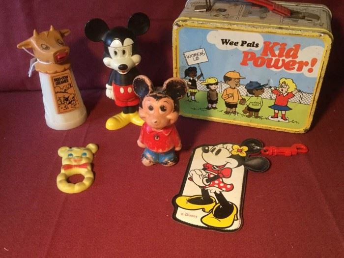 Vintage Toys with Lunch Box