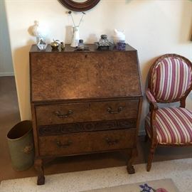 Vintage secretary writing desk. 