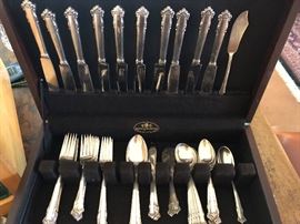 Sterling flatware. with case