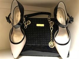 Step in style with purse and dressy shoes.