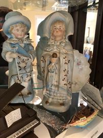 Charming Victorian bisque children.