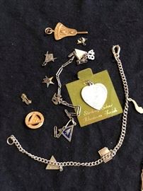 charm bracelet. with charms. 