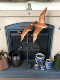 copper weather vein with stand.