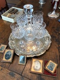 Beautiful assortment of vintage cut glass.