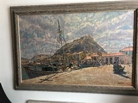 Important oil on canvas painting by respected artist Siegfried Hahn.