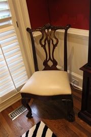 One of the mahogany side chair, Chippendale style by Thomasville