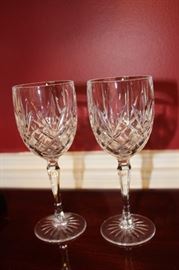Crystal water goblets
