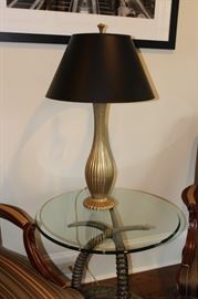 Close-up of table lamp
