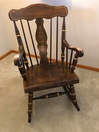 Rocking Chair with Stenciled design