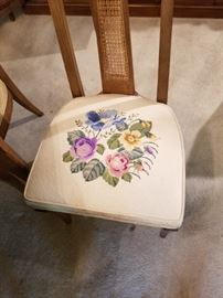 embroidered dining room chair - one of eight