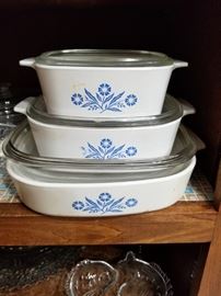 Corningware Cornflower Blue dishes
