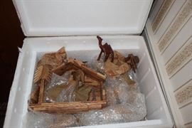 hand carved nativity scene from Bethlehem