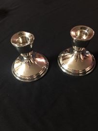 STERLING SILVER CANDLE HOLDERS 