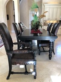 Tommy Bahama DINING TABLE AND CHAIRS. 