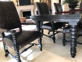 Tommy Bahama DINING TABLE AND CHAIRS. 