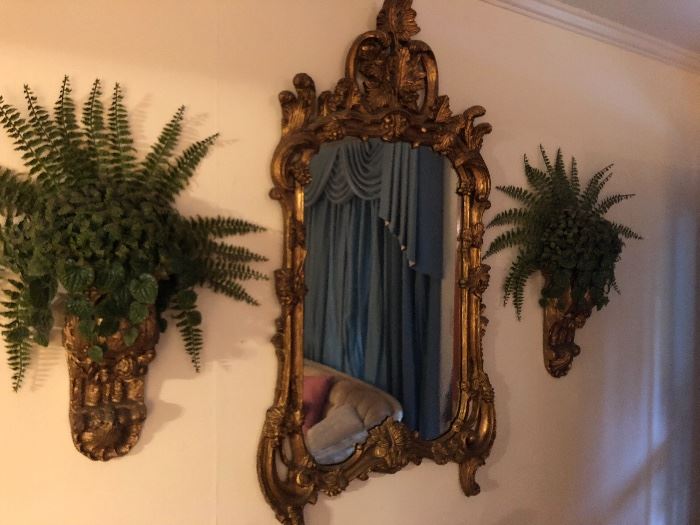 Ornate 1960's Mirror and Corbels