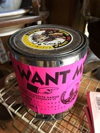 Radio Promotional Paint Can.  When Clinton was running for office, George Clinton's album, Paint the White House Black, was out and this ws the promtional paint can with goodies inside.  I have one signed and one unsigned