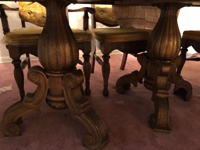 Gilt Base To Dining Room Table