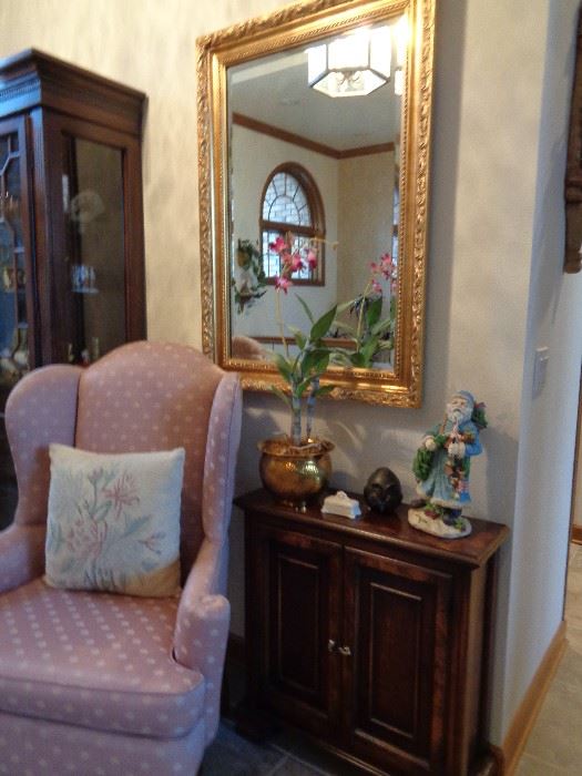 foyer table and one of several décor wall mirrors